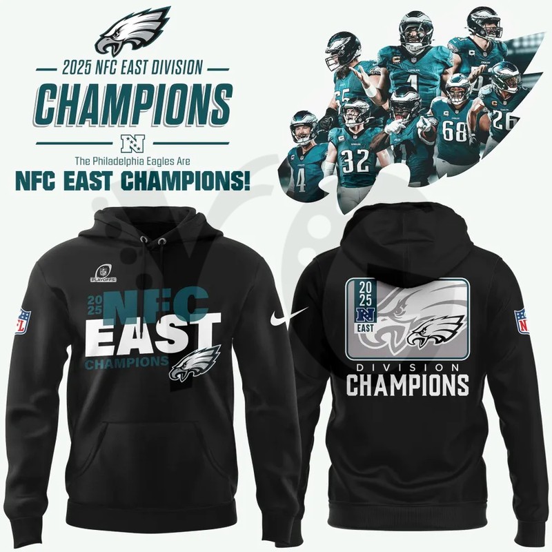 Philadelphia Eagles 2025 NFC East Division Champions Shirt Collection Philadelphia Eagles 2025 NFC East Division Champions Shirt Collection