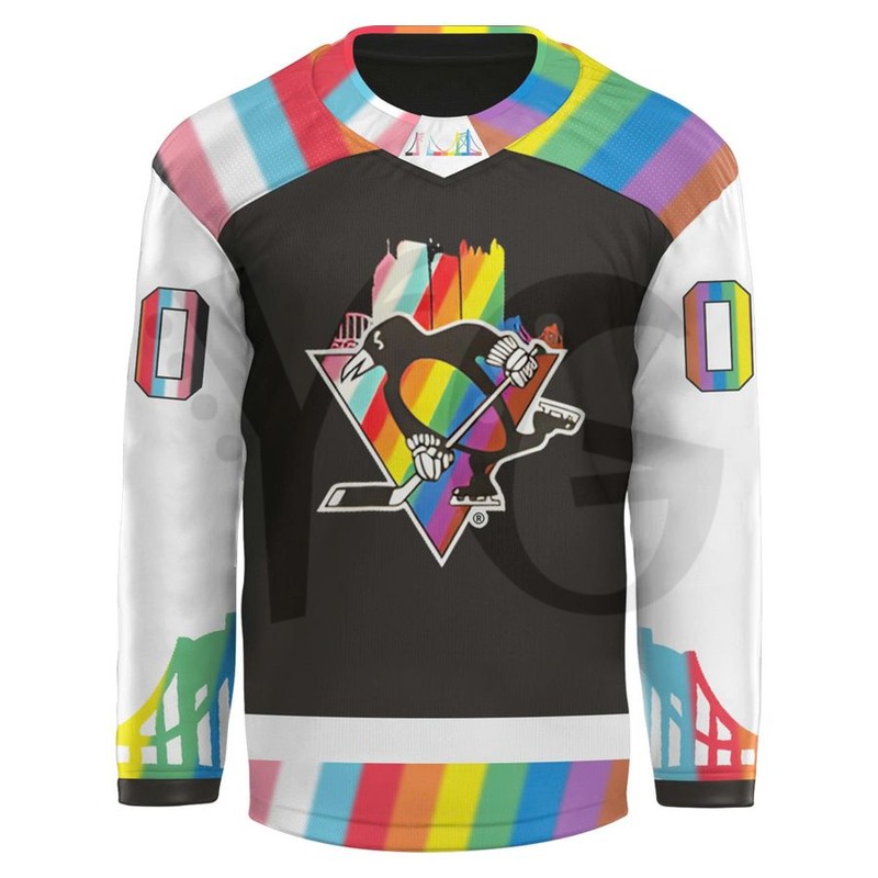 Pittsburgh Penguins x Jess Schweitzer Special Pride Jersey Pittsburgh Penguins x Jess Schweitzer Special Pride Jersey