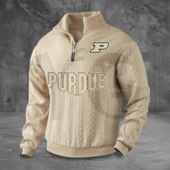 Purdue Boilermakers PREMIUM Half Zip Sweater 4