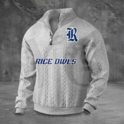 Rice Owls PREMIUM Half-Zip Sweater