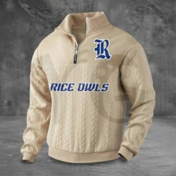 Rice Owls PREMIUM Half Zip Sweater 4