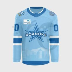 Roanoke Rail Yard Dawgs Personalized Light Blue Hockey Jersey