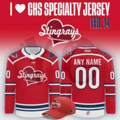 South Carolina Stingrays I love CHS Valentine Hockey Jersey