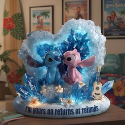 Stitch And Angel Cute Couple Acrylic Plaque Stitch And Angel Cute Couple Acrylic Plaque