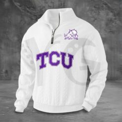 TCU Horned Frogs PREMIUM Half-Zip Sweater
