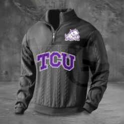 TCU Horned Frogs PREMIUM Half Zip Sweater 3