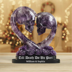 Till Death Do Us Part Amethyst Styled Gothic Couple Acrylic Plaque 3