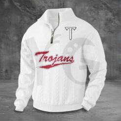 Troy Trojans PREMIUM Half-Zip Sweater