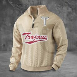 Troy Trojans PREMIUM Half Zip Sweater 4