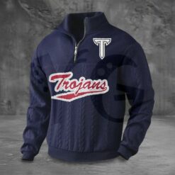 Troy Trojans PREMIUM Half Zip Sweater 5