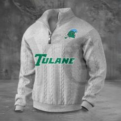 Tulane Green Wave PREMIUM Half-Zip Sweater Tulane Green Wave PREMIUM Half-Zip Sweater