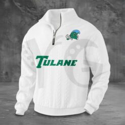 Tulane Green Wave PREMIUM Half-Zip Sweater
