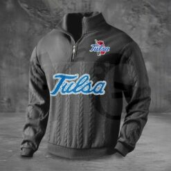 Tulsa Golden Hurricane PREMIUM Half Zip Sweater 3