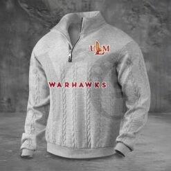 ULM Warhawks PREMIUM Half-Zip Sweater