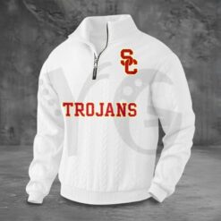 USC Trojans PREMIUM Half-Zip Sweater