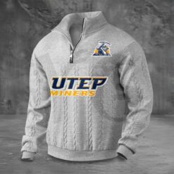 UTEP Miners PREMIUM Half-Zip Sweater