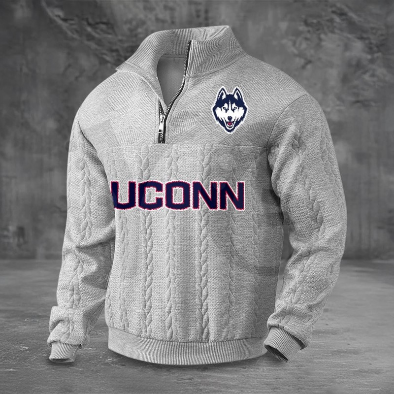 Uconn Huskies PREMIUM Half-Zip Sweater Uconn Huskies PREMIUM Half-Zip Sweater