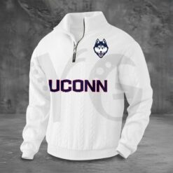 Uconn Huskies PREMIUM Half-Zip Sweater