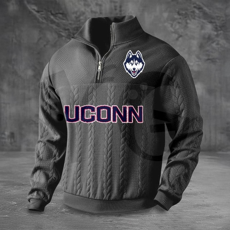 Uconn Huskies PREMIUM Half-Zip Sweater Uconn Huskies PREMIUM Half-Zip Sweater