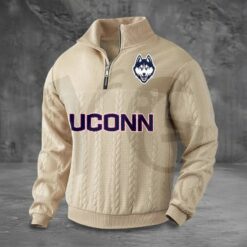 Uconn Huskies PREMIUM Half Zip Sweater 4