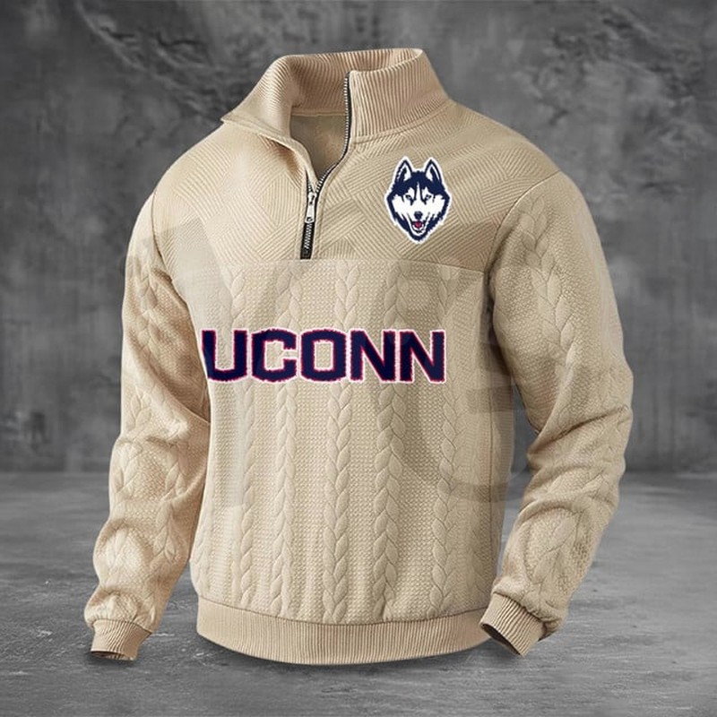 Uconn Huskies PREMIUM Half-Zip Sweater Uconn Huskies PREMIUM Half-Zip Sweater