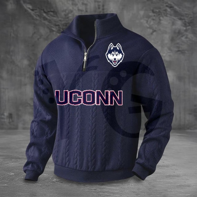 Uconn Huskies PREMIUM Half-Zip Sweater Uconn Huskies PREMIUM Half-Zip Sweater