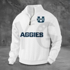 Utah State Aggies PREMIUM Half-Zip Sweater