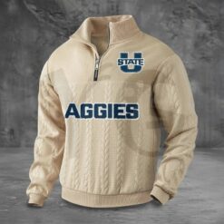 Utah State Aggies PREMIUM Half Zip Sweater 4
