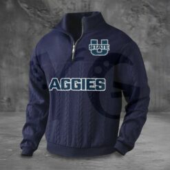 Utah State Aggies PREMIUM Half Zip Sweater 5
