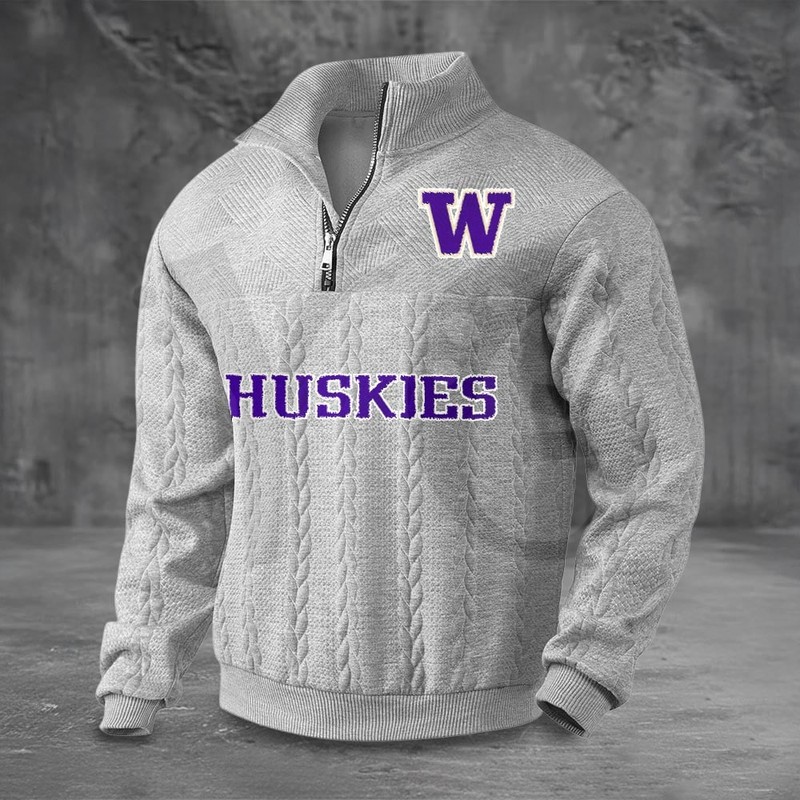 Washington Huskies PREMIUM Half-Zip Sweater Washington Huskies PREMIUM Half-Zip Sweater