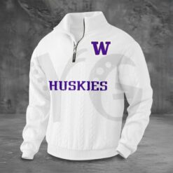 Washington Huskies PREMIUM Half-Zip Sweater