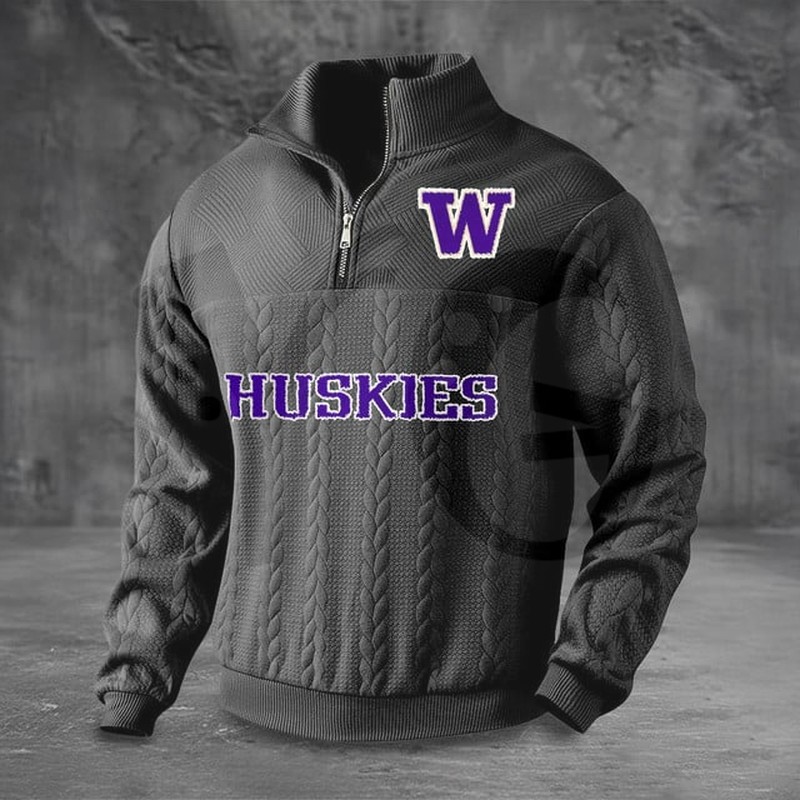 Washington Huskies PREMIUM Half-Zip Sweater Washington Huskies PREMIUM Half-Zip Sweater