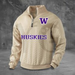 Washington Huskies PREMIUM Half Zip Sweater 4