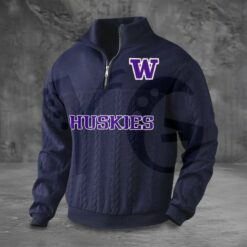Washington Huskies PREMIUM Half Zip Sweater 5