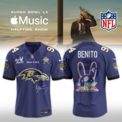 Baltimore Ravens Bad Bunny 2026 Super Bowl LX Customized Jersey