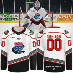 Bloomington Bison Honoring The Centennial Of Route 66 Hockey Jersey