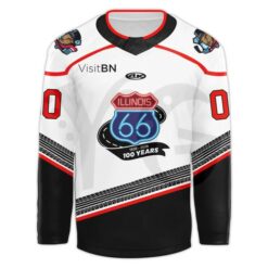 Bloomington Bison Honoring The Centennial Of Route 66 Hockey Jersey