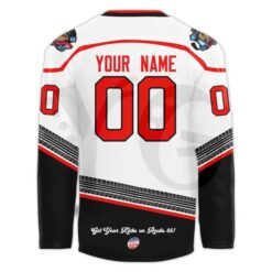 Bloomington Bison Honoring The Centennial Of Route 66 Hockey Jersey 3