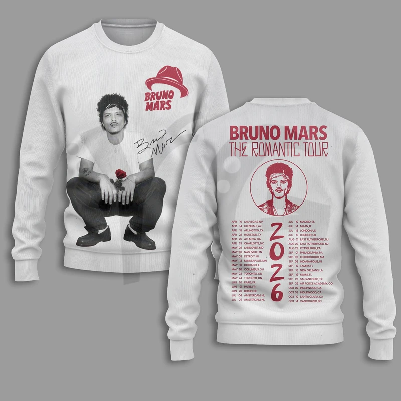 Bruno Mars The Romantic Tour Merch Collection Bruno Mars The Romantic Tour Merch Collection