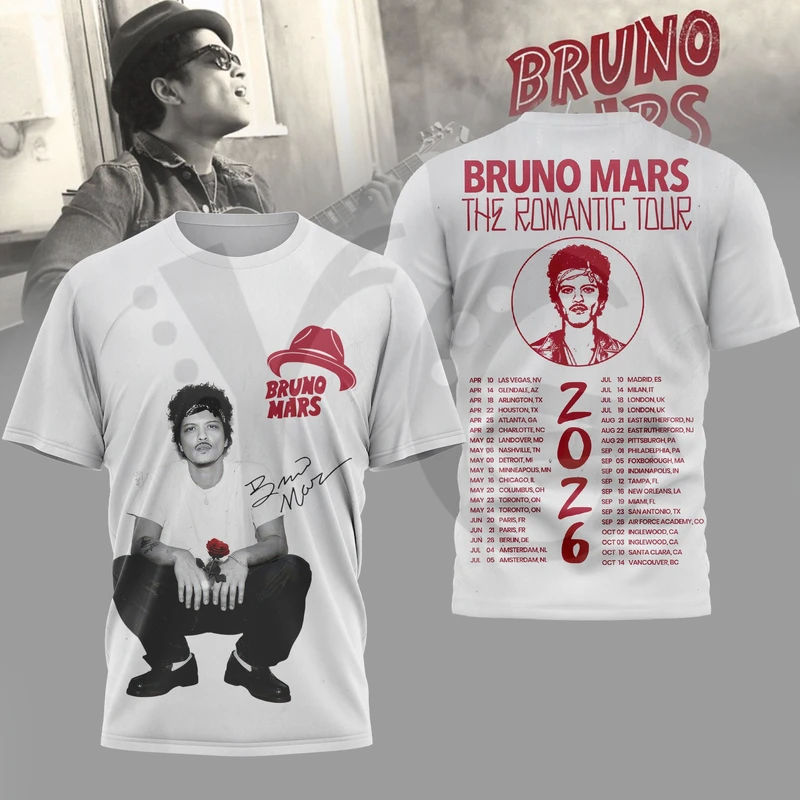 Bruno Mars The Romantic Tour Merch Collection Bruno Mars The Romantic Tour Merch Collection