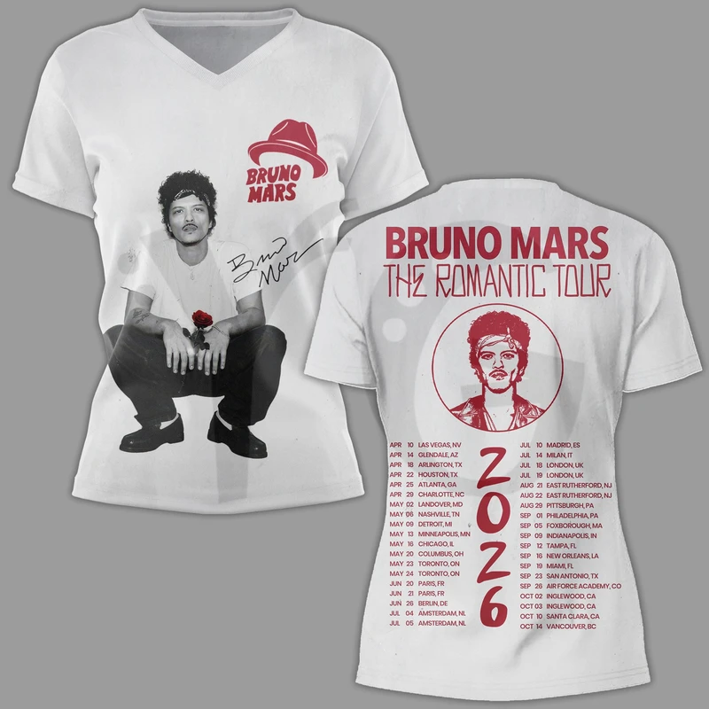 Bruno Mars The Romantic Tour Merch Collection Bruno Mars The Romantic Tour Merch Collection