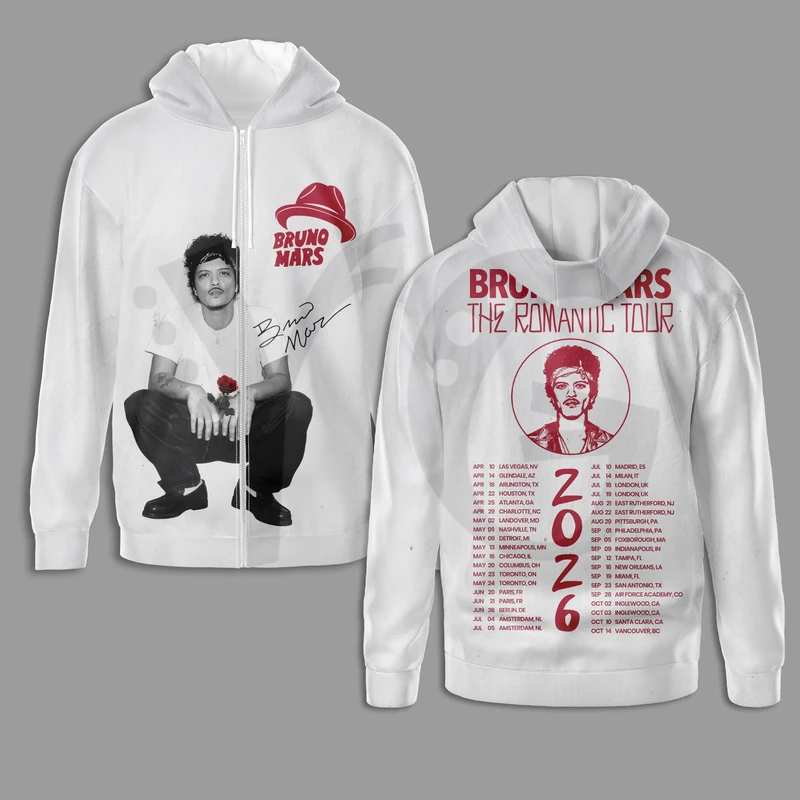 Bruno Mars The Romantic Tour Merch Collection Bruno Mars The Romantic Tour Merch Collection