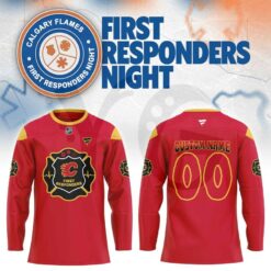 Calgary Flames 2026 First Responders Night Limited Hockey Jersey 3