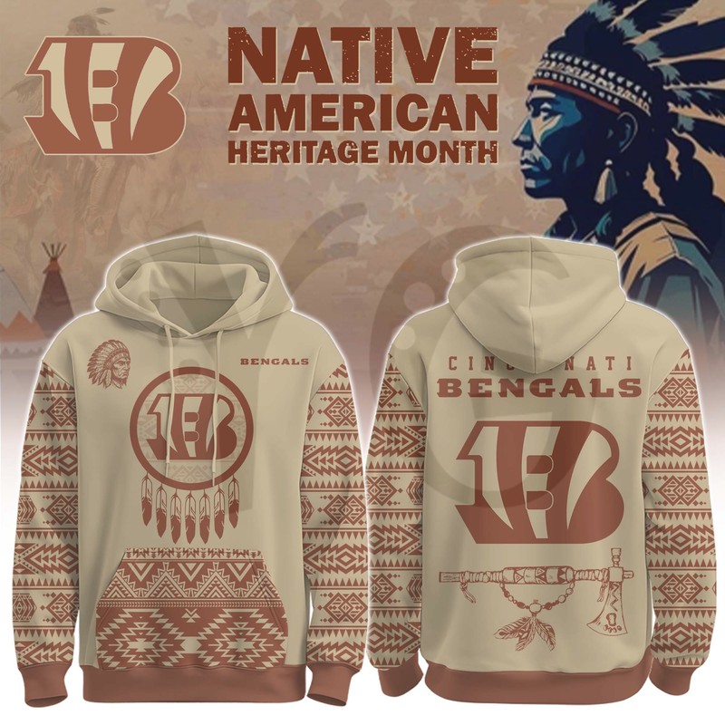 Cincinnati Bengals Native American Heritage Month Special Edition Hoodie Cincinnati Bengals Native American Heritage Month Special Edition Hoodie