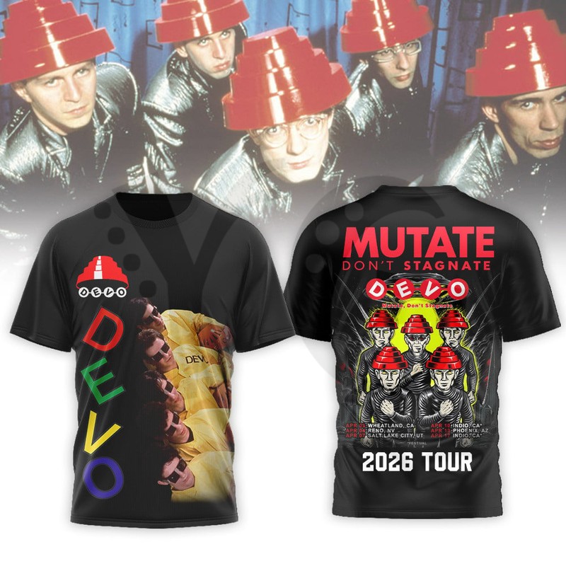 DEVO Mutate, Don’t Stagnate 2026 Tour Merch Collection DEVO Mutate, Don’t Stagnate 2026 Tour Merch Collection