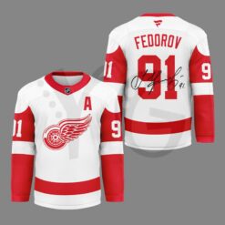 Detroit Red Wings Fedorov 91 Forever Limited Edition Hockey Jersey