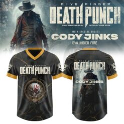 Five Finger Death Punch 20th Anniversary World Tour 2026 Football Jersey