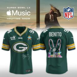 Green Bay Packers Bad Bunny 2026 Super Bowl LX Customized Jersey