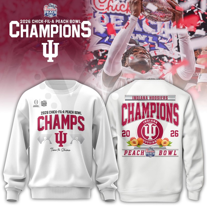 Indiana Hoosiers Peach Bowl Champions Merch Collection Indiana Hoosiers Peach Bowl Champions Merch Collection