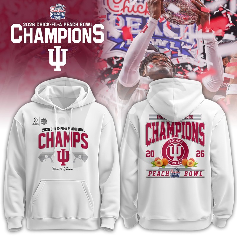 Indiana Hoosiers Peach Bowl Champions Merch Collection Indiana Hoosiers Peach Bowl Champions Merch Collection